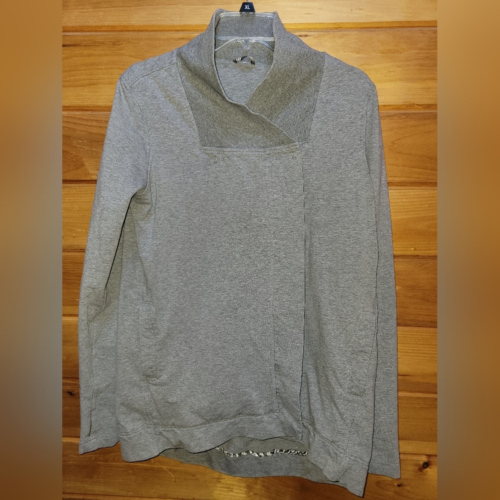 Lululemon Gray Shawl Collar Jacket With Thumb Holes Preloved Size 8